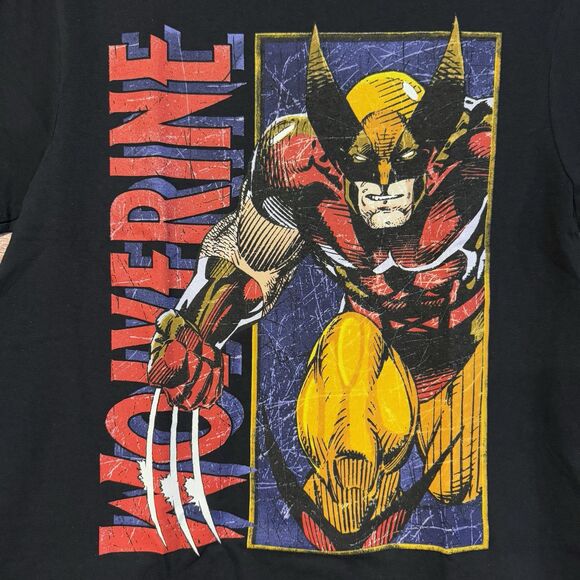 Marvel Wolverine T-Shirt S Black Short Sleeve Graphic Tee X-Men Panel Bust MCU - Picture 2 of 6